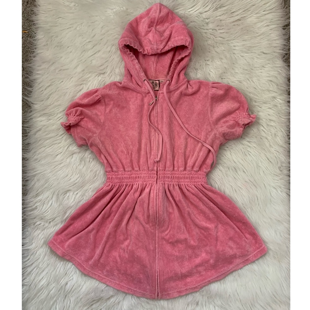 JUICY COUTURE Velour Hooded Sweater Dress